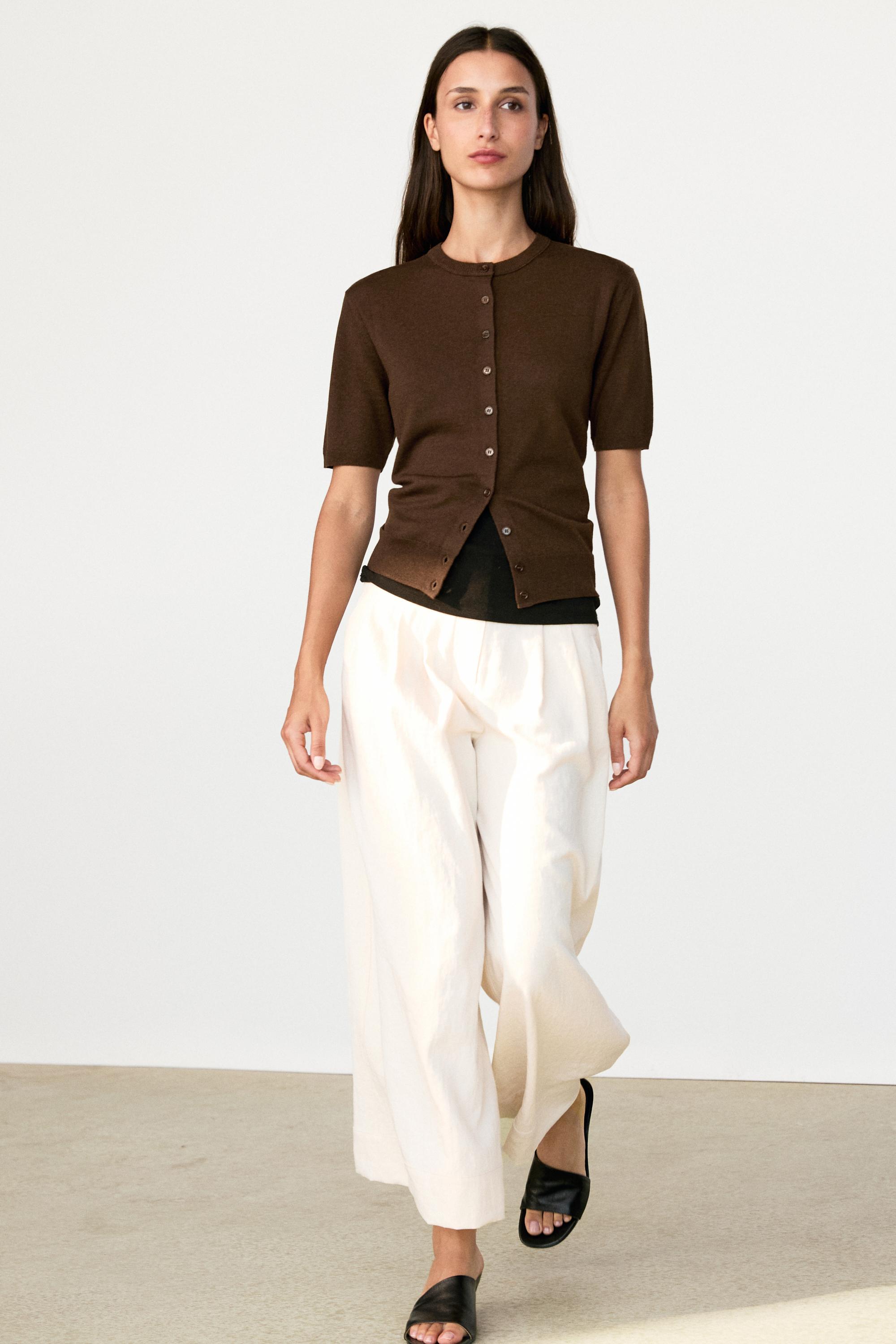 Short sleeve cardigan